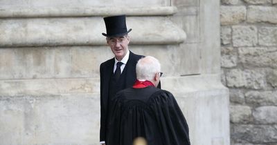 Jacob Rees-Mogg arrives Queen's funeral dressed in top hat