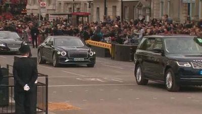 Members of royal family arrive at Westminster Hall for Queen's funeral