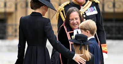 Kate comforts nervous Princess Charlotte as she enters Queen's funeral