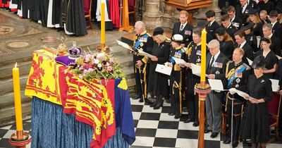 Who are the speakers giving readings at the Queen's funeral?