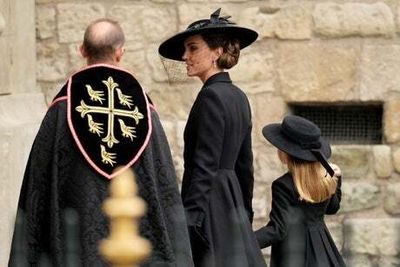 Catherine, Princess of Wales, is the picture of sophisticated mourning in Alexander McQueen