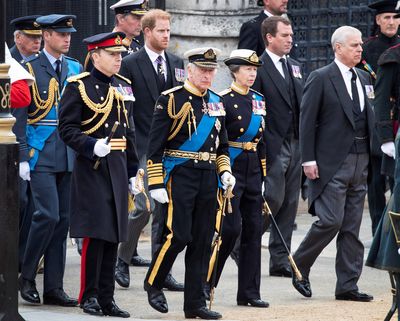 Royals' grief for queen shows through ceremonial pageantry