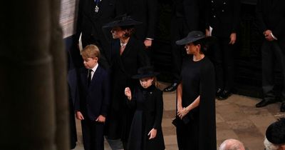 Kate Middleton and Meghan Markle unite in grief as they walk behind Queen's coffin