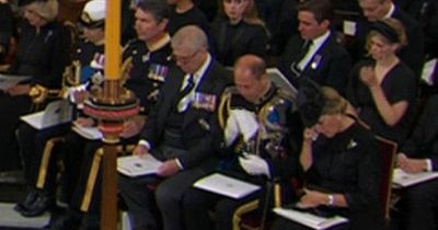 Distraught Sophie Wessex and Prince Edward both wipe away tears at Queen's funeral