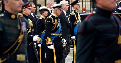 The medals and uniforms worn by the King Charles, Prince Edward, Prince William and Princess Anne at Queen's funeral