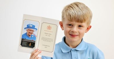 Boy, 5, receives one of the final letters sent by the Queen - a day after her death