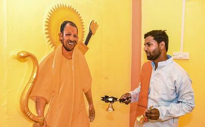 Ayodhya resident builds temple for CM Adityanath with life-size idol