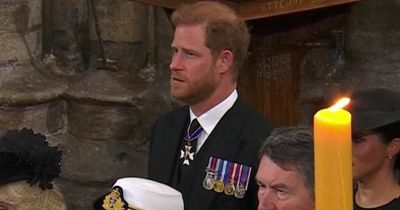 Fans claim Prince Harry didn't sing national anthem at Queen's funeral as he fights tears