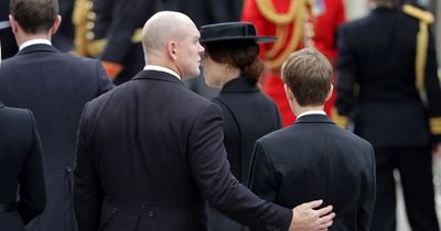 Mike Tindall comforts Queen's youngest grandson, 14, in moving moment at funeral