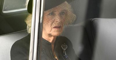 Camilla's tribute to Queen with brooch and sweet good luck gesture to King with bracelet