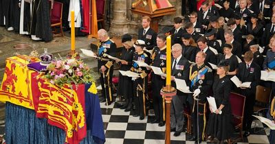 The royal family member who stood between Princess Anne and Prince Andrew at Queen's funeral