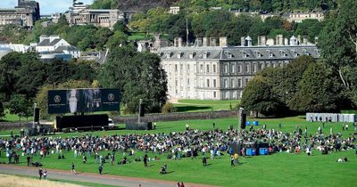 Hundreds celebrate Queen's life in Edinburgh as mourners watch funeral on big screen