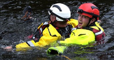 Water safety demonstration on River Leven teaches lifesaving techniques