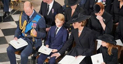 Kate's touching gesture to son Prince George as he's put on world stage at Queen's funeral