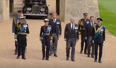 King Charles leads royal procession at Windsor ahead of Queen’s burial