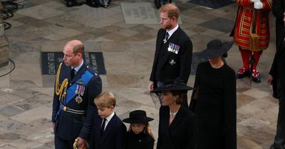 Why Prince Harry and Meghan Markle were behind George and Charlotte at Queen's funeral