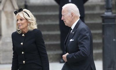 Joe Biden forced to wait for seat after apparent late arrival at Queen’s funeral