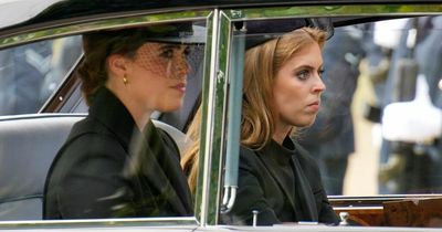 Princess Beatrice and Princess Eugenie spark Queen's funeral confusion over 'early' exit