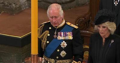 King Charles sits in exact same seat that Queen sat in alone during Philip's funeral