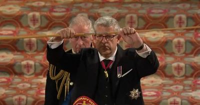 Royal burial tradition of breaking the Wand of Office never aired on TV before