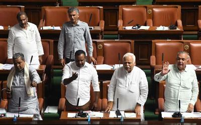 Blame game on rain havoc: BJP, Opposition members hold placards, indulge in verbal attack