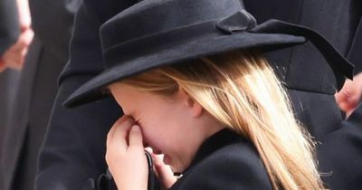 Heartbreaking moment Princess Charlotte bursts into tears at Queen's funeral