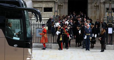 European royals spotted waiting 20 minutes for coach to arrive after Queen's funeral