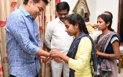 Orphan girl completes engg. with KTR’s aid, bags four job offers
