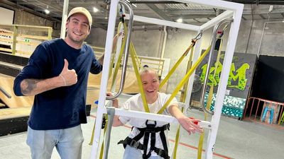 Accessible skate park's custom-built frame lets skateboarders with disabilities feel 'free and proud'