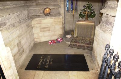 Queen reunited with Philip in tiny King George VI Memorial Chapel