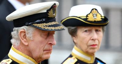 Eagle-eyed royal fans spot Princess Anne's moment of concern for tearful Charles