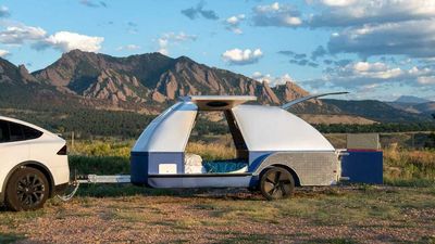 Teardrop Camper Trailer Made For EVs Can Extend Vehicle Range