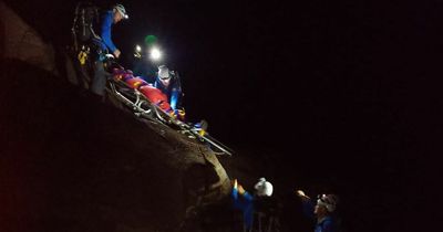 Mammoth overnight rescue effort after climber suffers shoulder injury abseiling from Scots mountain