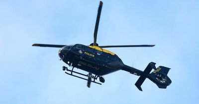 Helicopter seen flying over Kingswood during the Queen's state funeral