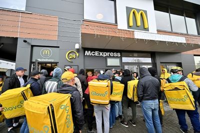 McDonald's re-opens in war-torn Ukraine, but for delivery only