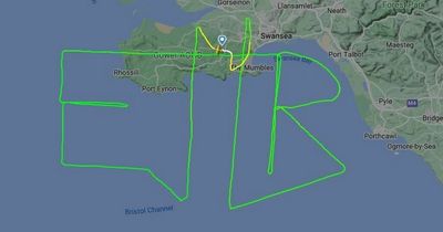 A small private aeroplane flew E2R in the skies above Wales