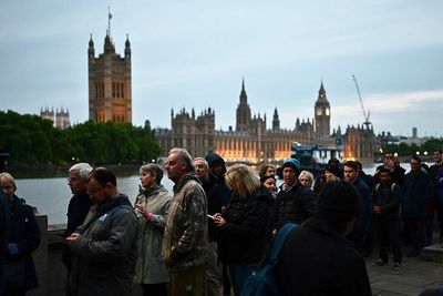 An American in the queen's funeral queue