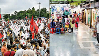 Central Kolkata shopping hubs lose another business day to rally, rain