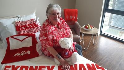 With Swans in the grand final, super fan gran Nell Cooper books seat at the tattoo parlour