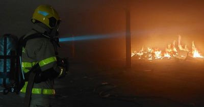 Streets surrounding Greenhills Road shut to traffic as Dublin Fire Brigade tackle blaze in former factory