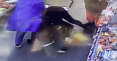 Watch as Glasgow granny pins down masked hammer robber in daring CCTV video