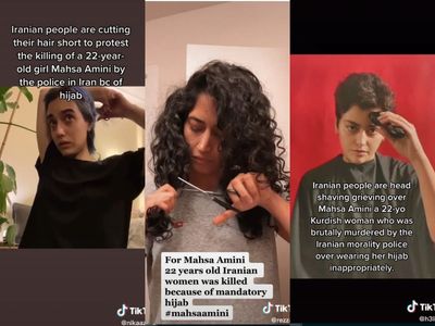 Iranian women shave heads and burn hijabs on TikTok to protest death of Mahsa Amini