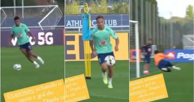 Manchester United fans get excited as Casemiro assists Antony for wondergoal in Brazil training