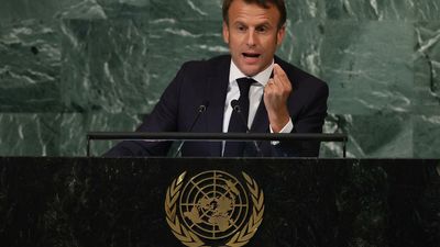 Macron slams Russian colonial imperialism at UN General Assembly