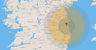 Map shows how much of Ireland could be blown up if a nuclear bomb hit as Vladimir Putin makes threat