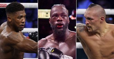 Anthony Joshua and Oleksandr Usyk on Deontay Wilder's shortlist for next fight