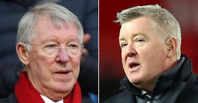 Geoff Shreeves nearly took out Sir Alex Ferguson's eye with champagne before live interview