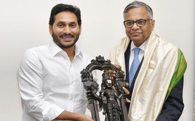 Tata Sons Chairman calls on Andhra Pradesh Chief Minister