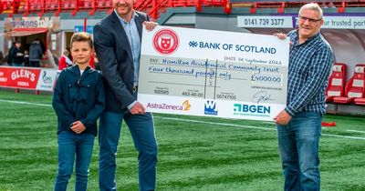 Hamilton Accies Community Trust in cash boost from global pharmaceutical firm