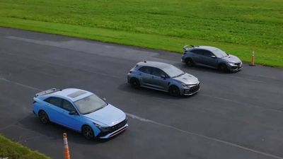 Toyota GR Corolla Drag Races Civic Type R, Elantra N From Dig And Roll